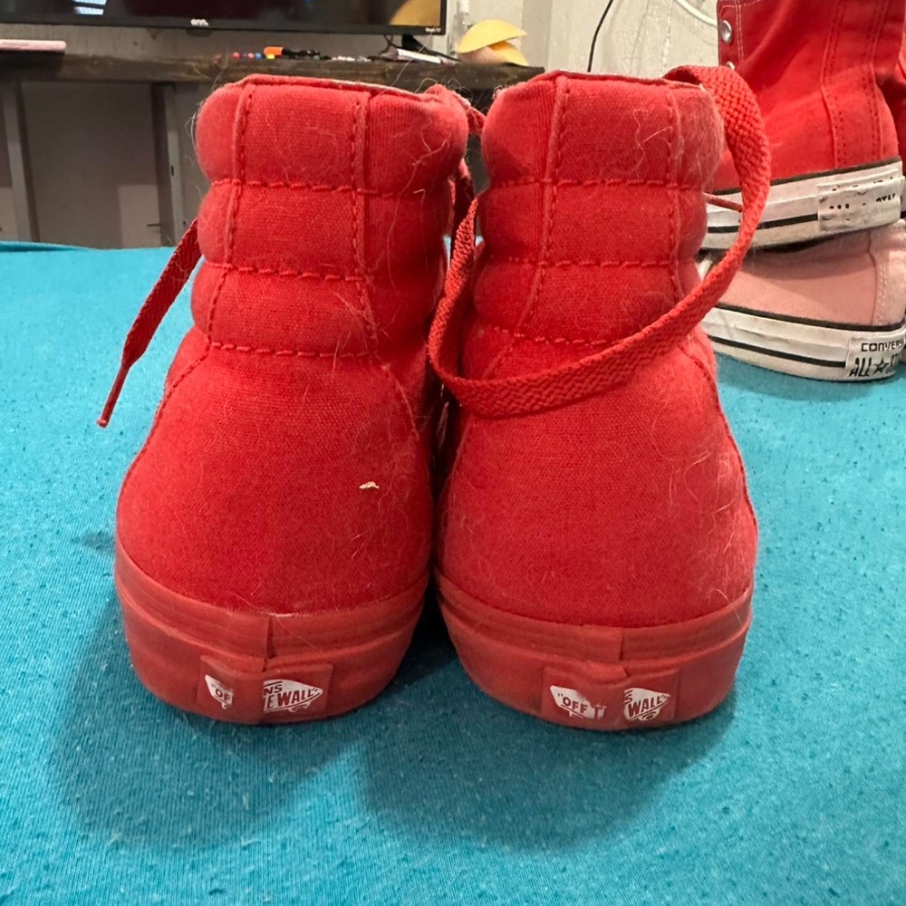 Vans Kids Bright Red High-Top Sneakers